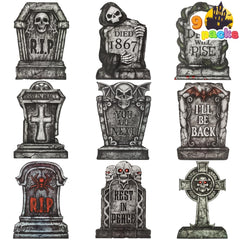 JOYIN 16-inch Halloween tombstone with skull design