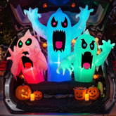 JOYIN 5FT Halloween Inflatable Ghost Trio with LED lights front view