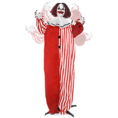 JOYIN 67-inch Scary Clown front view with flashing red eyes