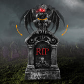 JOYIN Animated LED Tombstone front view with eerie engravings