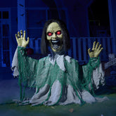 JOYIN Halloween Animatronic Groundbreaker front view with blood-red eyes
