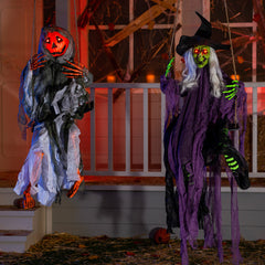 JOYIN Halloween Swinging Pumpkin decoration with LED eyes