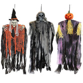 JOYIN Hanging Ghosts Witch, Grim Reaper, Pumpkin front view