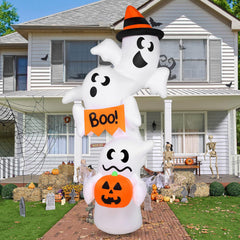 JOYIN inflatable ghost setup in Halloween-themed yard