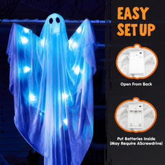 JOYIN light-up ghosts with bendable arms posed in different positions