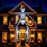 JoyParcel 10FT Sitting Skeleton Halloween inflatable front view