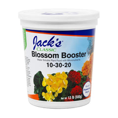 JR Peters Jack's Classic 10-30-20 Blossom support Fertilizer front view