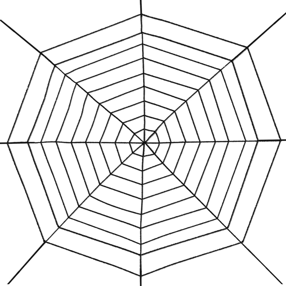 Jremreo 12 FT Halloween spider web decoration front view