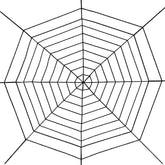 Jremreo 12 FT Halloween spider web decoration front view