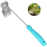JRKJQBV Garden Weed Pulling Tool front view with blue handle