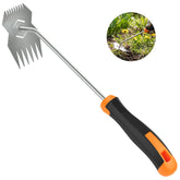 JRKJQBV Weed Puller Tool silver and black ergonomic design