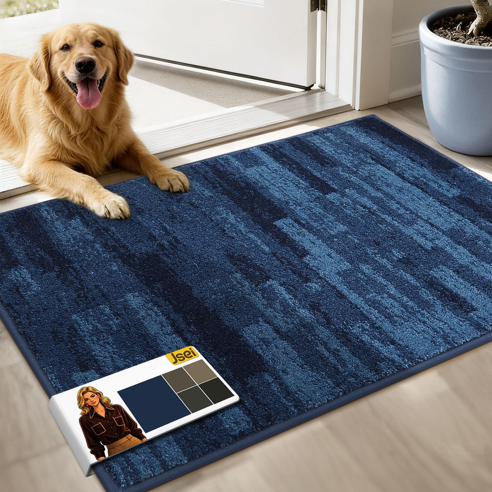 JSEI Dirt Trapper Door Mat blue 24x36 front view