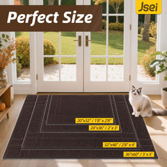 JSEI Door Mat 20x32 brown close-up of texture