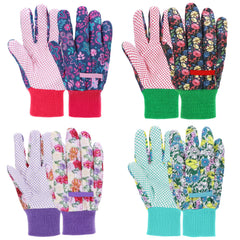 JUMPHIGH Floral Gardening Gloves for Women, front view