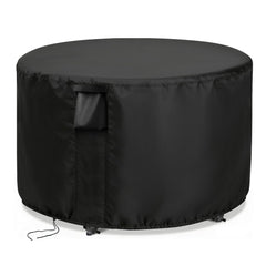 Jungda 42-inch round patio furniture cover black front view