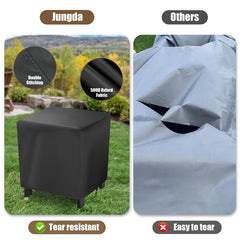 Jungda outdoor furniture cover on a 19 inch patio table