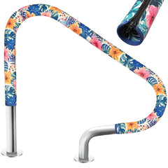 Junkin 6 Ft Pool Handrail Cover with hibiscus flowers design