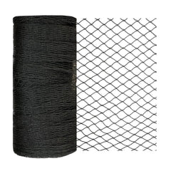 JUNKOGO Bird Netting 50x50 Ft black heavy-duty mesh front view
