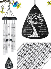 JUST FOR WIND Sympathy Memorial Wind Chimes front view in silver