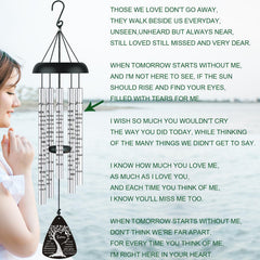 JUST FOR WIND Sympathy Memorial Wind Chimes in a garden setting