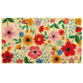 Juvale Flower Door Mat front view showing colorful floral design