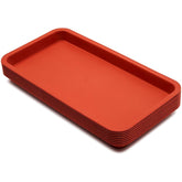 Juvale Rectangular Plastic Plant Tray - Terracotta Red, front view