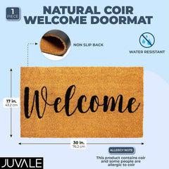 Juvale Welcome Mat Natural Coir Doormat side view
