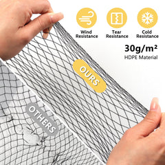 Jvgoo Bird Netting secured with U-shaped staples