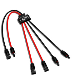 JXMXRPV Solar Connector Cable front view with connectors