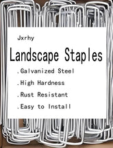 Jxrhy 200 Pcs 6 inch Garden Landscape Staples U-Type Heavy Duty
