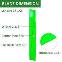 JYLEYJ Toro Timecutter 50 Inch High Lift Mower Blade front view