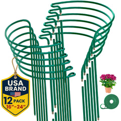 K-Brands 12 Pack Plant Support Stakes, green colour front view