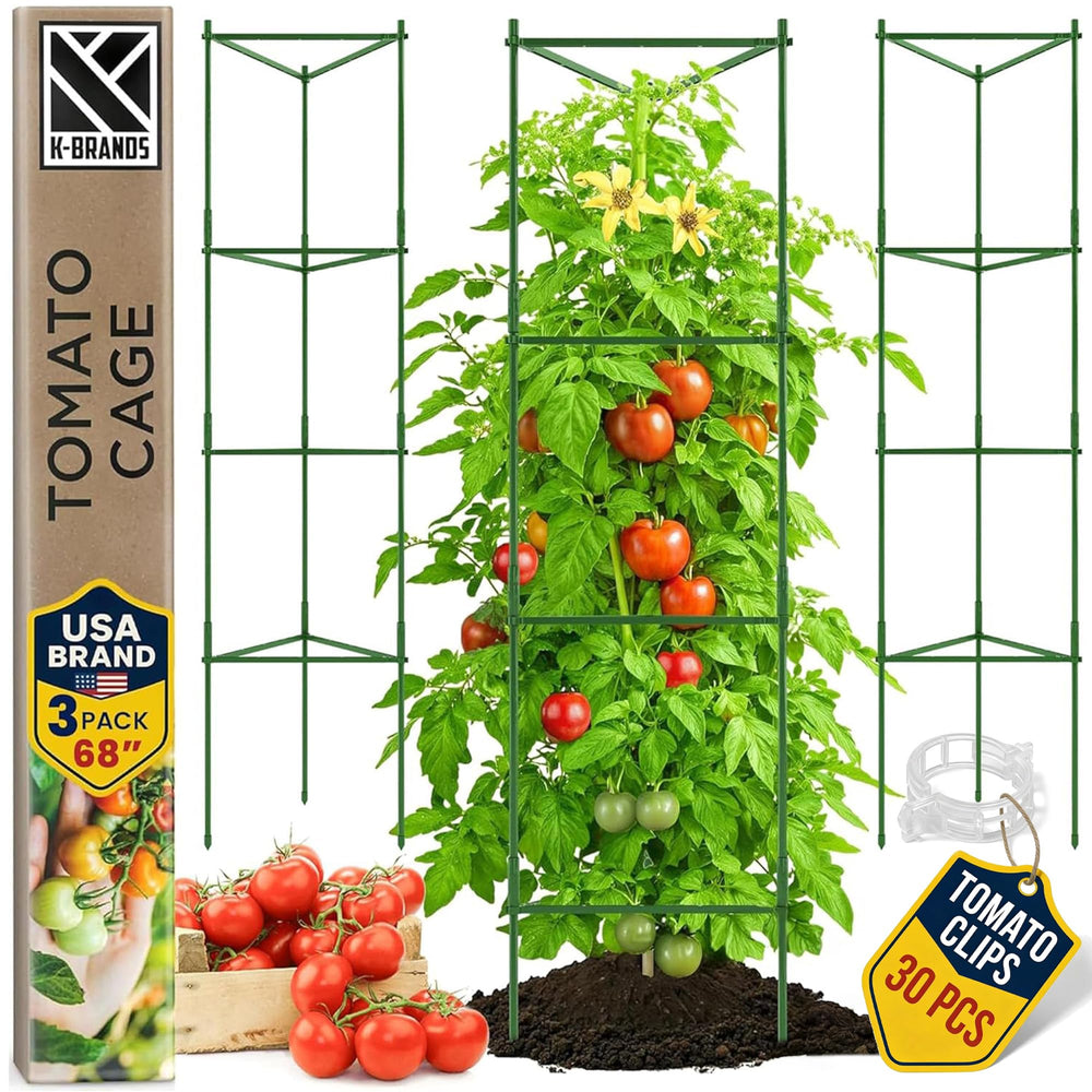 K-Brands 68-inch tomato cage green model front view