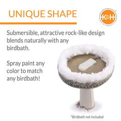 K&H Bird Bath Heater easy to clean enamel finish
