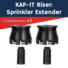 K-IT Pop-Up Sprinkler Riser Extension side view with attached sprinkler