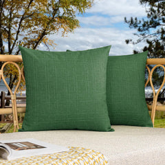 K KEVIN TEXTILE 18x18 inch dark green outdoor pillow cover front view