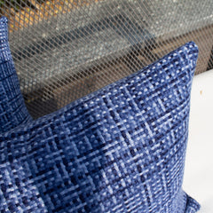 K KEVIN TEXTILE outdoor pillow cover navy blue on patio furniture
