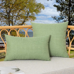 K KEVIN TEXTILE Sage Green Pillow Covers by Swimming Pool