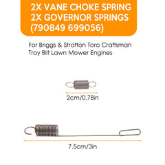 Kaberalty throttle springs set displayed on a tool bench
