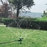 Kadaon Garden Sprinkler light blue front view with three arms