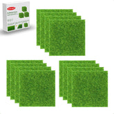 KAEZDD 12 Pcs 6x6 Inch Artificial Grass Tiles front view