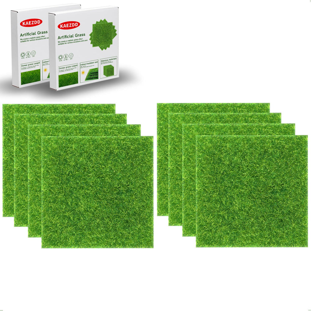 KAEZDD 6x6 inch artificial grass tile front view