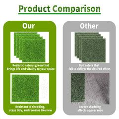 KAEZDD artificial grass tiles showing texture close-up