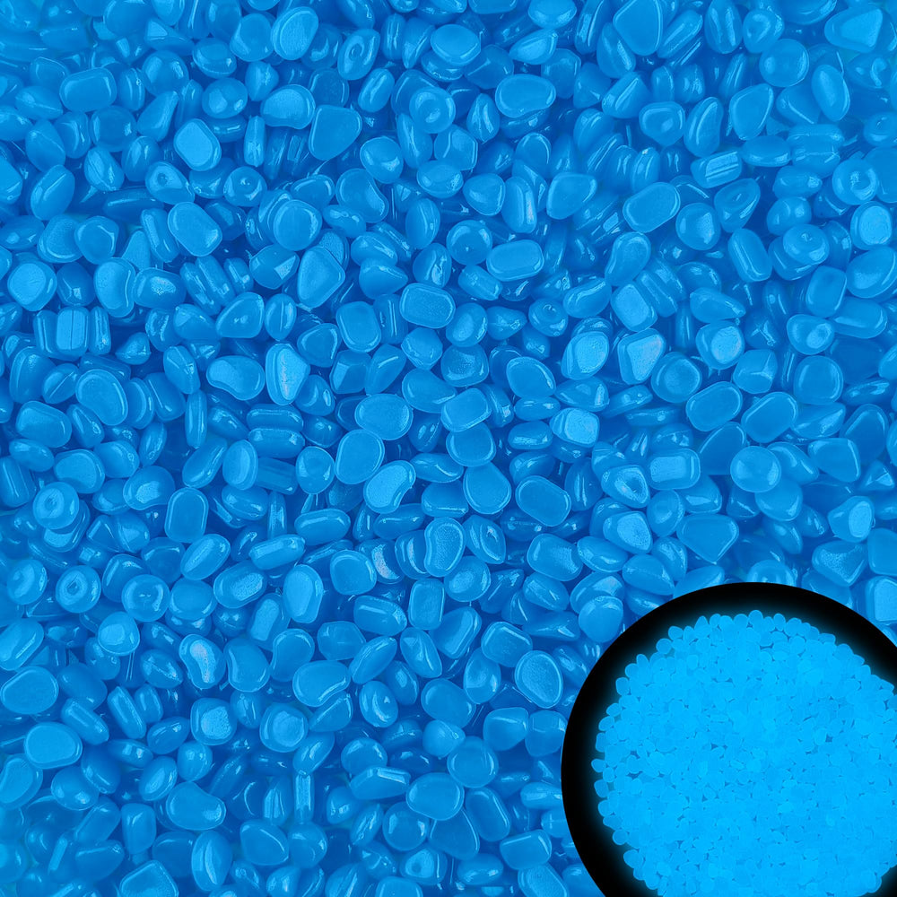Kaiyuan Dynasty 3000pc glow in the dark blue rocks in a garden setting