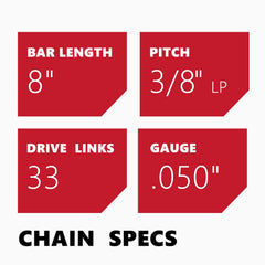 KAKEI 8 Inch Chainsaw Chain featuring premium German steel