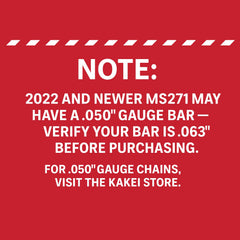 KAKEI Chainsaw Chain packaging with specifications