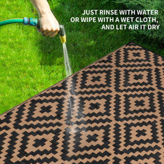Kalafun Outdoor Patio Rug 5x8 ft close-up of texture
