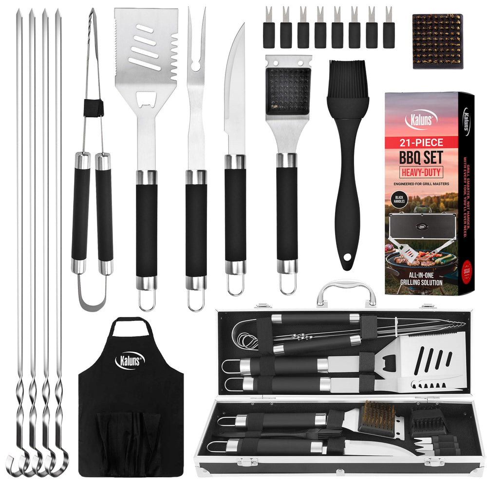 Kaluns 21-Piece BBQ Tool Set with Aluminum Case and Tools