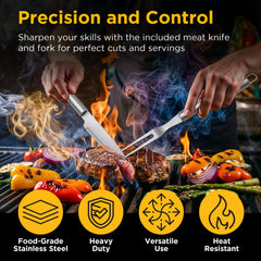 Kaluns grill thermometer and basting brush close-up