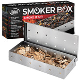 Kaluns Stainless Steel Smoker Box front view with hinged lid